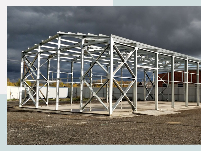 Двускатные ангары в Каменск-Уральский от 638 руб. за квадрат